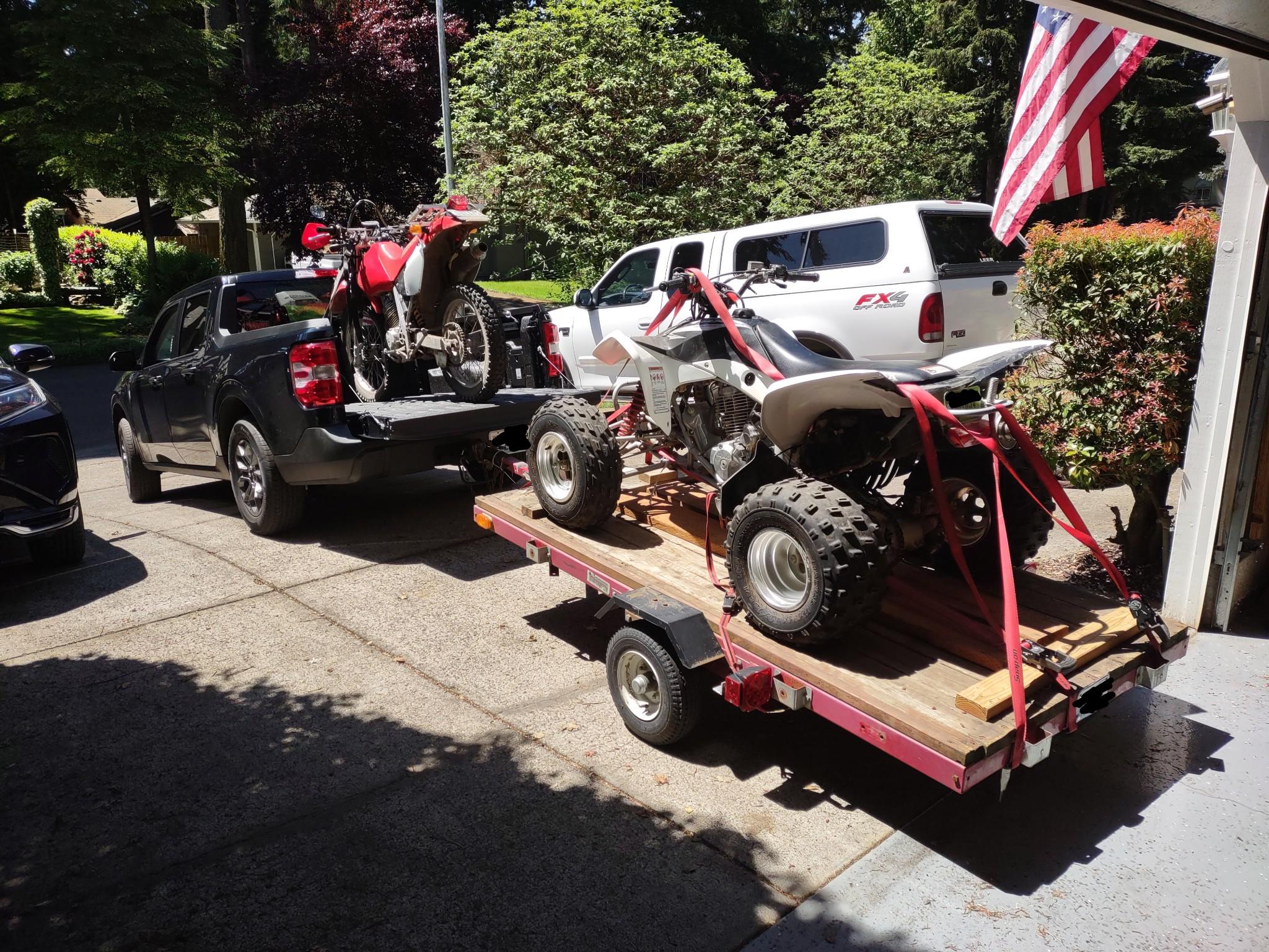 Ford Maverick Fuel efficiency towing trailer IMG_20221031_082522