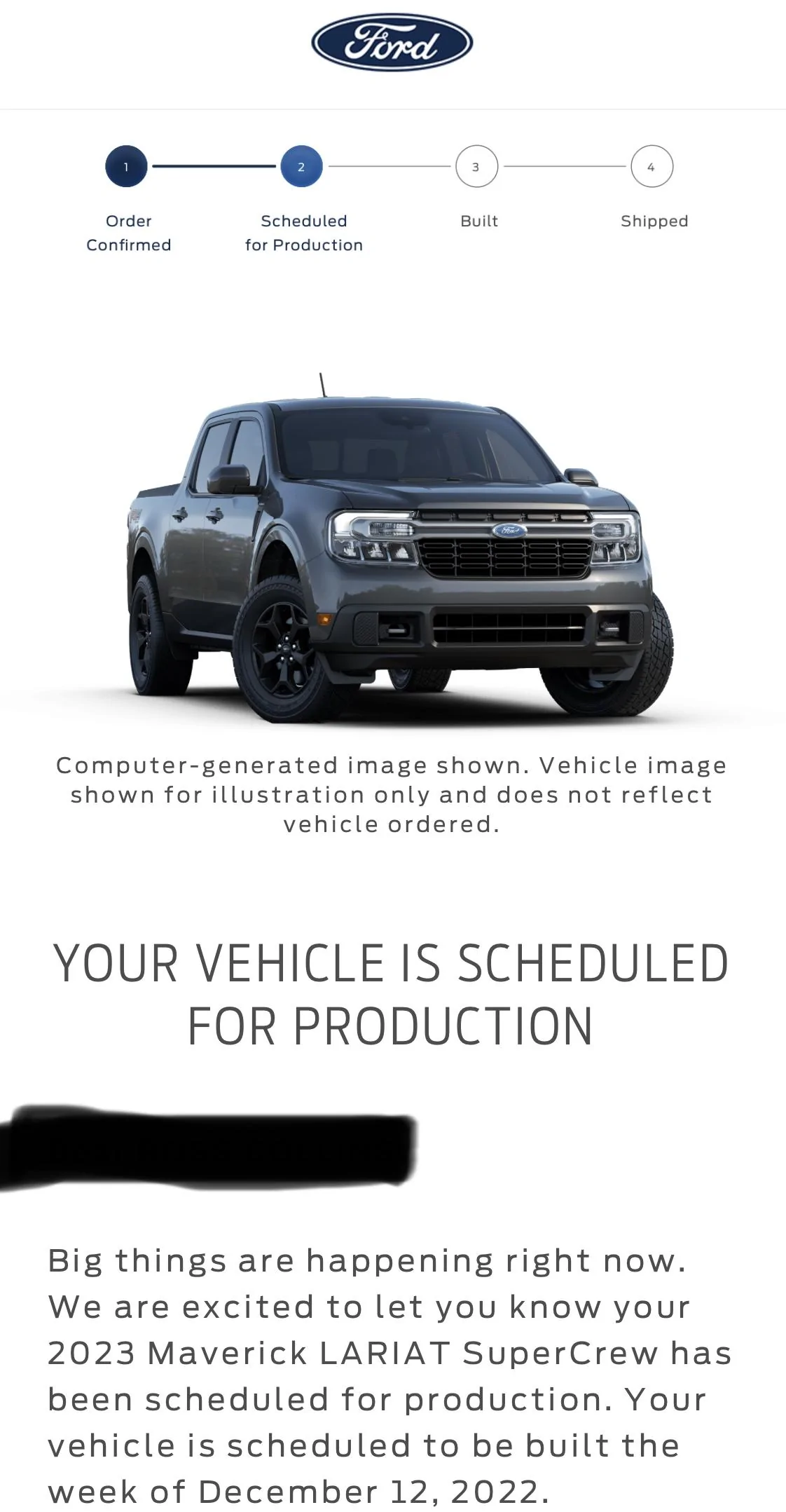 Ford Maverick 🙋🏻‍♂️ Post if you received your 2023 Maverick scheduled for production confirmation & VIN today Oct 28! 59C8D6B2-7B30-4BEB-9142-B7DED55949A3