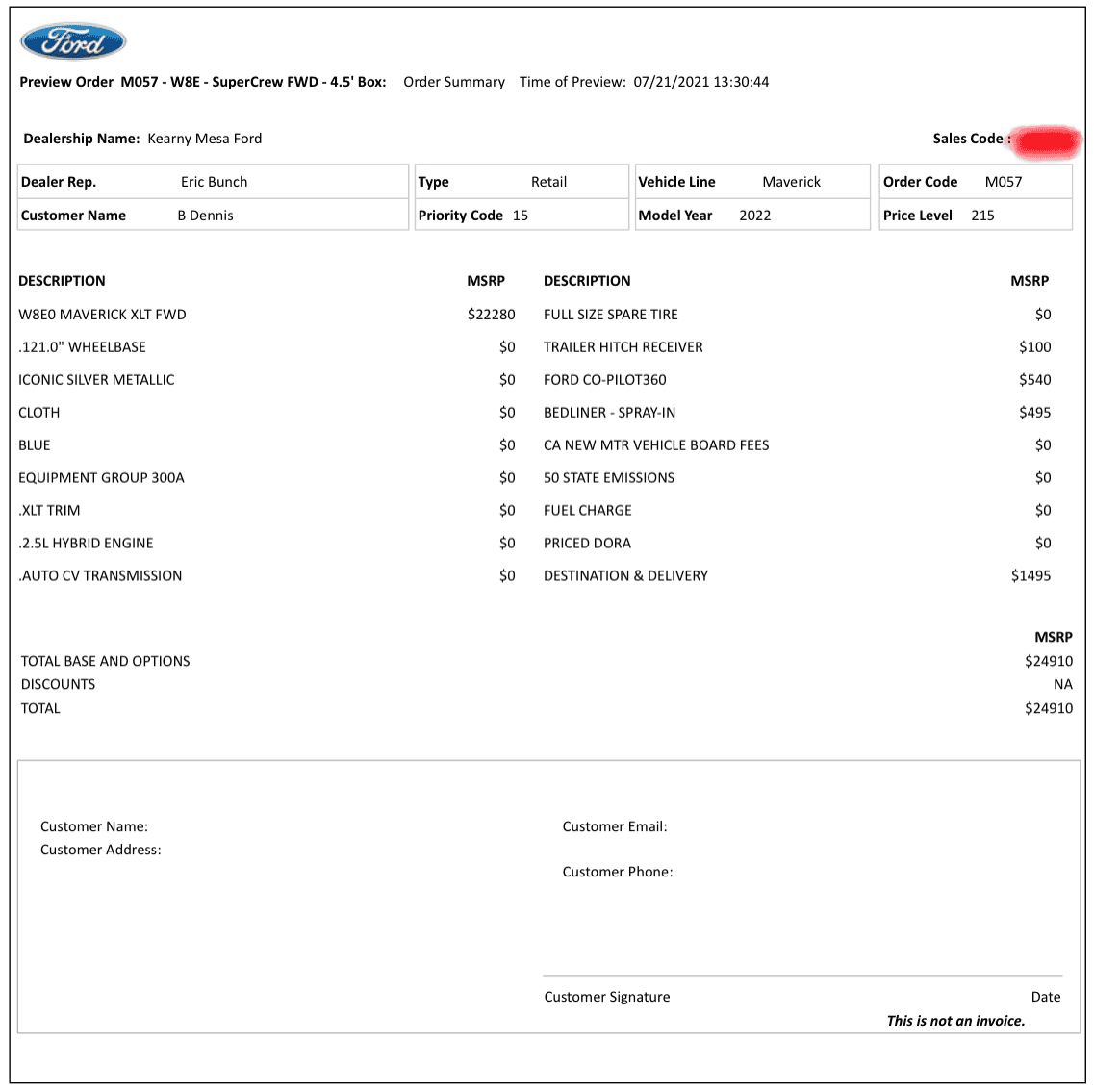 Ford Maverick What is "DORA?" 1667250131384