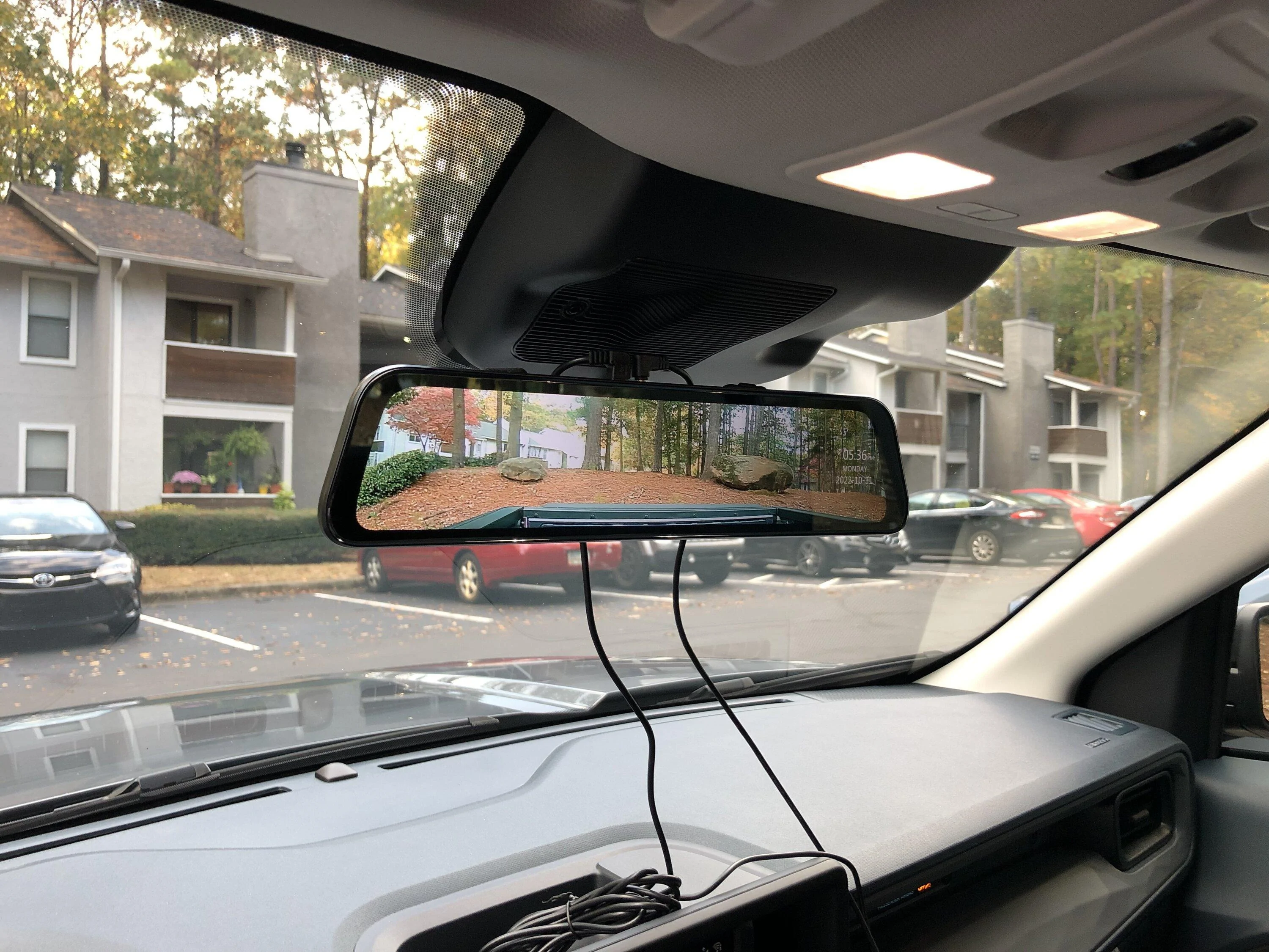 Ford Maverick Rear view mirror dash cam installed DE355CA7-6981-411A-9412-57BCED8519E0