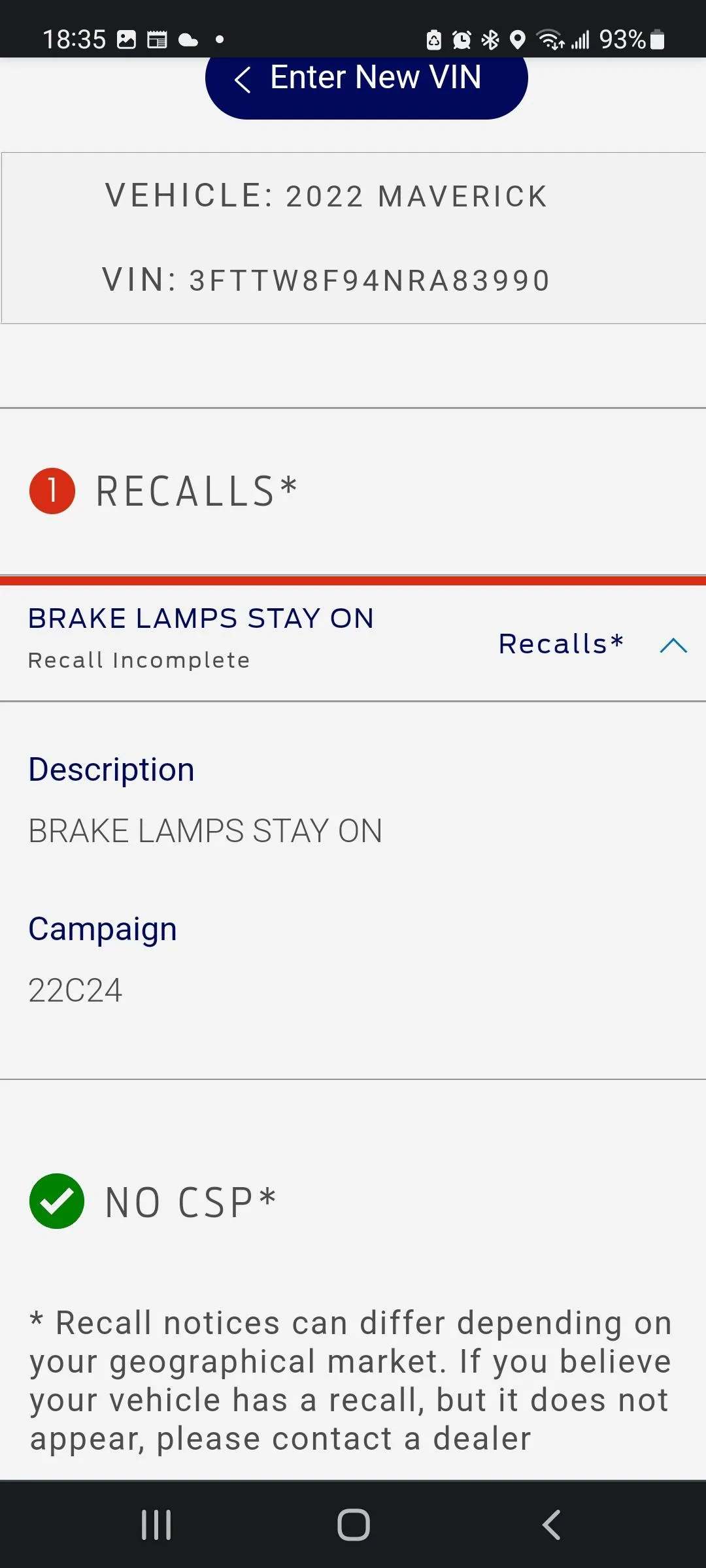 Ford Maverick Brake lights Screenshot_20221031_183533_Chrom