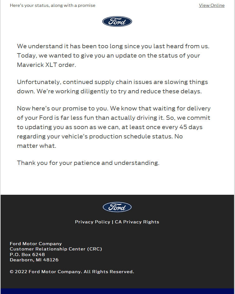 Ford Maverick I got briefly excited when I saw an email from Ford 1667258508851