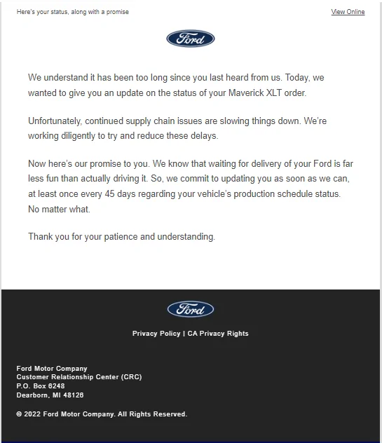 Ford Maverick Any 2023MY get a VIN yet??? 1667316334710