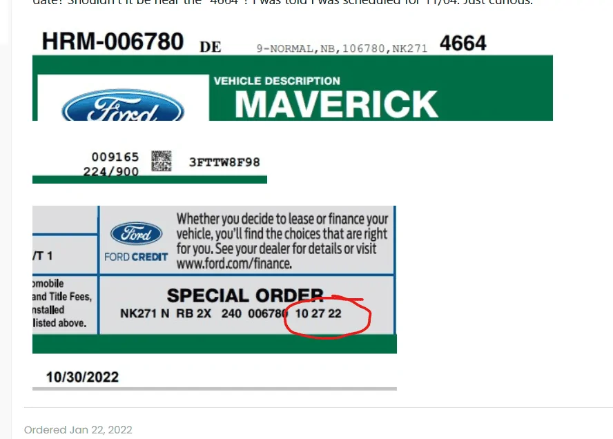 Ford Maverick ECOBOOST ONLY: Tracking Remaining MY22 Builds 1667318286514