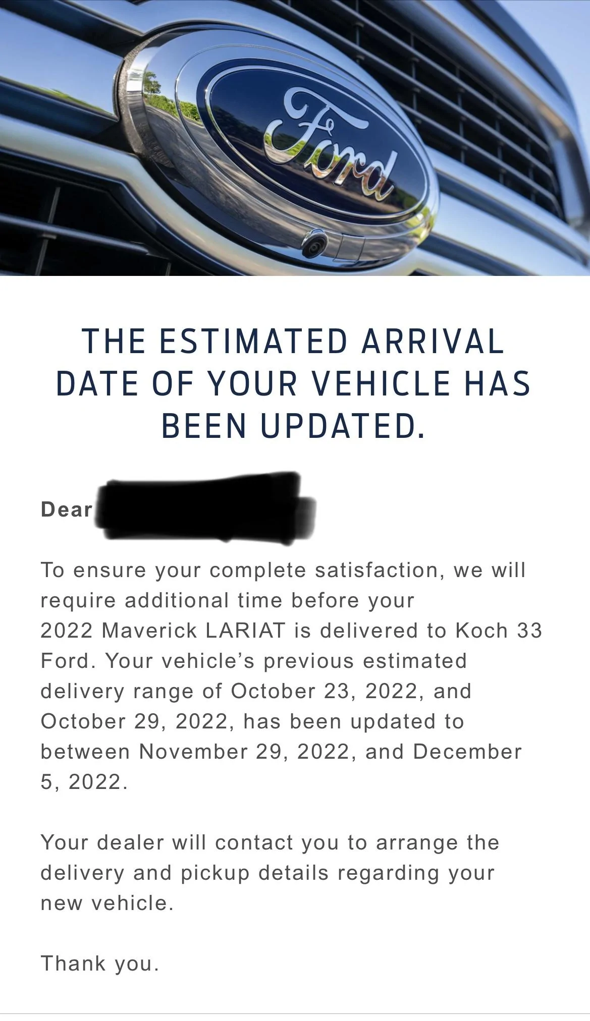 Ford Maverick Month delay - due to chip shortage maybe? 6D8D6EFE-1623-40A0-A27B-26E7C76FE6C9