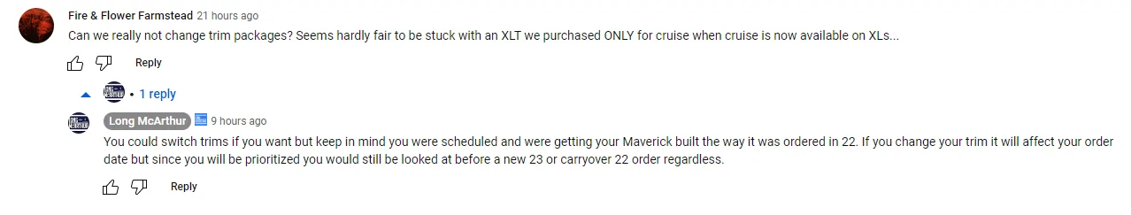 Ford Maverick Changing trim package on '22 w/VIN -> '23 rollover 1667484996116