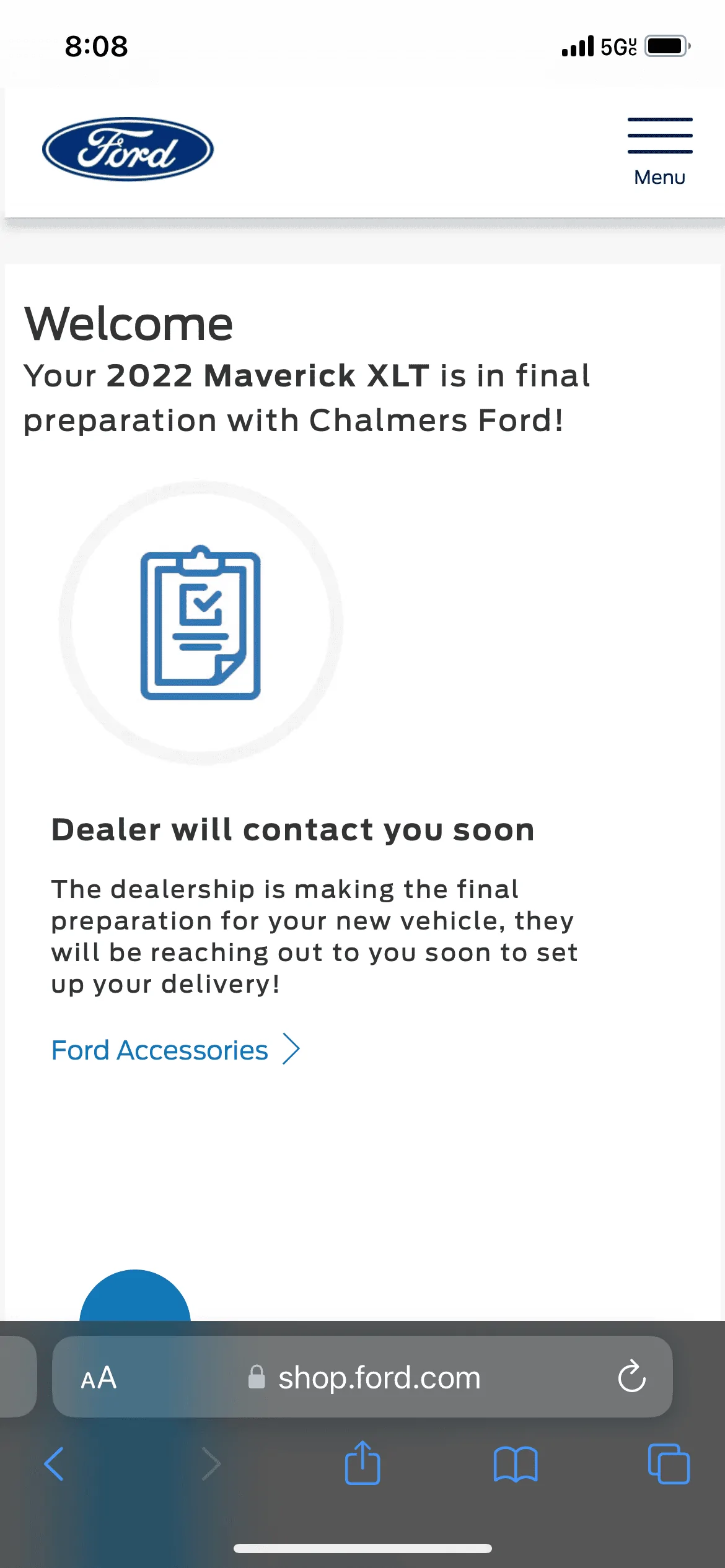 Ford Maverick Any early August build dates “built” or “shipped” status yet? 715B2048-A57F-4CB3-8A49-C4D56AA27F44