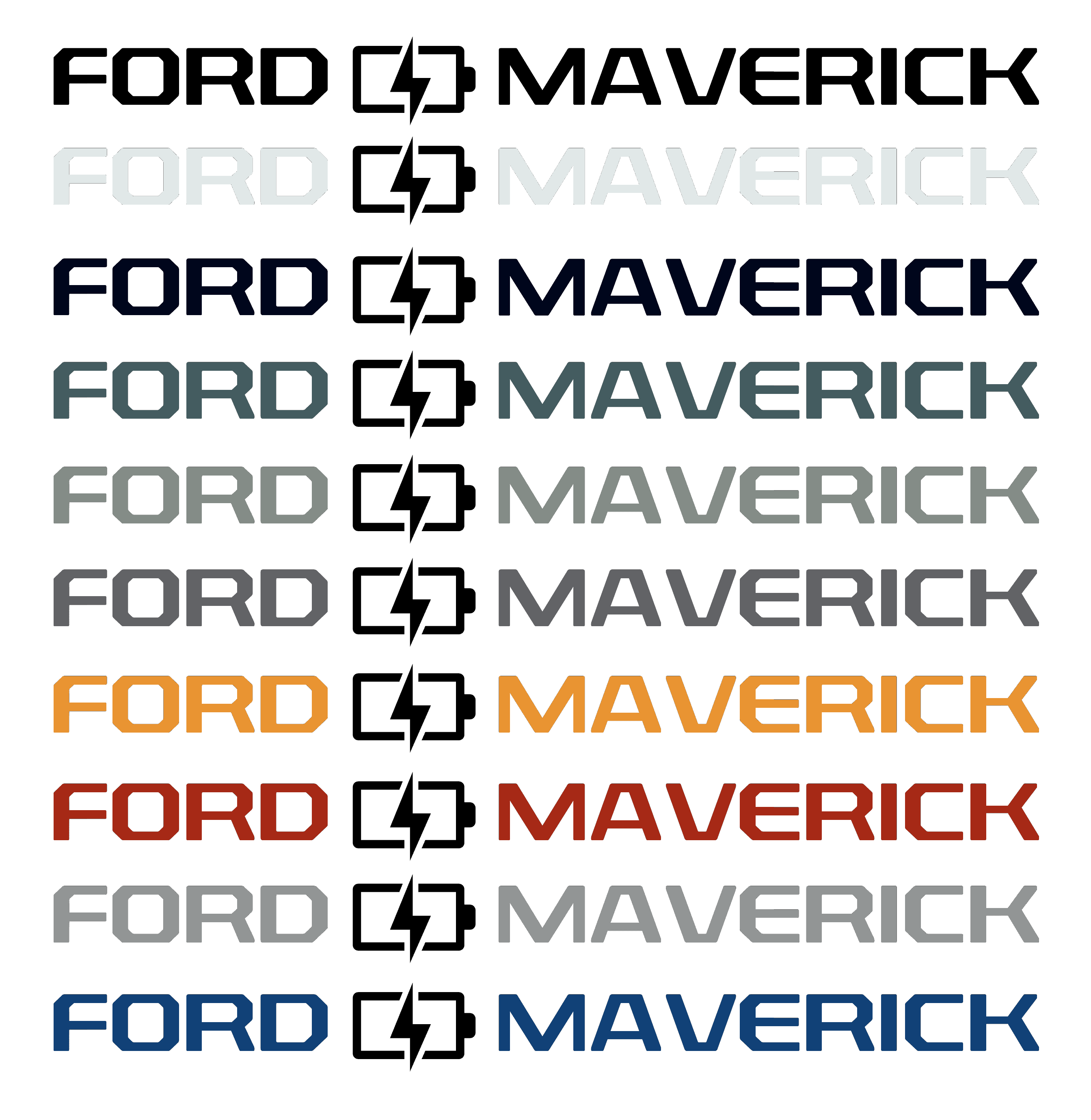 Ford Maverick Custom Decals Mav Colors