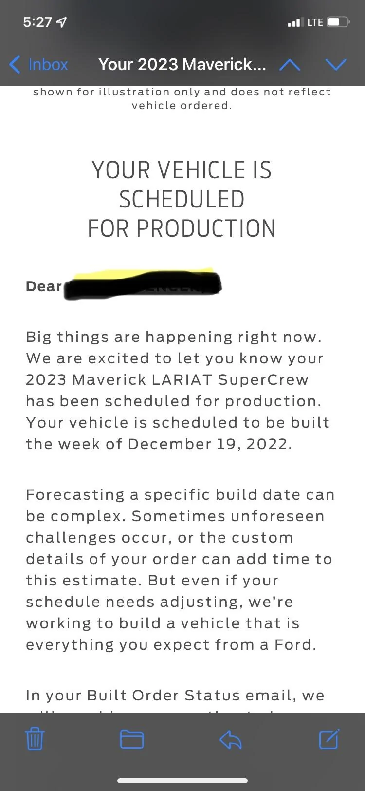 Ford Maverick Scheduled for production email (received 11/3/22) !!!!!!!!!!!!!!!!!!!!!!! 346FE7D1-194D-42CF-BAAB-DC696F969E29