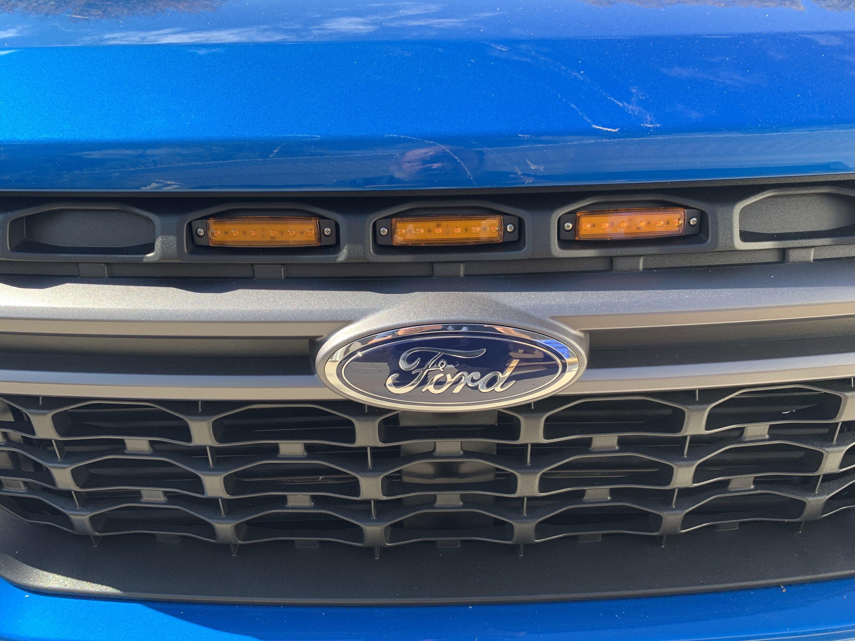 Ford Maverick Raptor 3-Light LED Grill Lights installed for Under $10 tempImagew8eXi