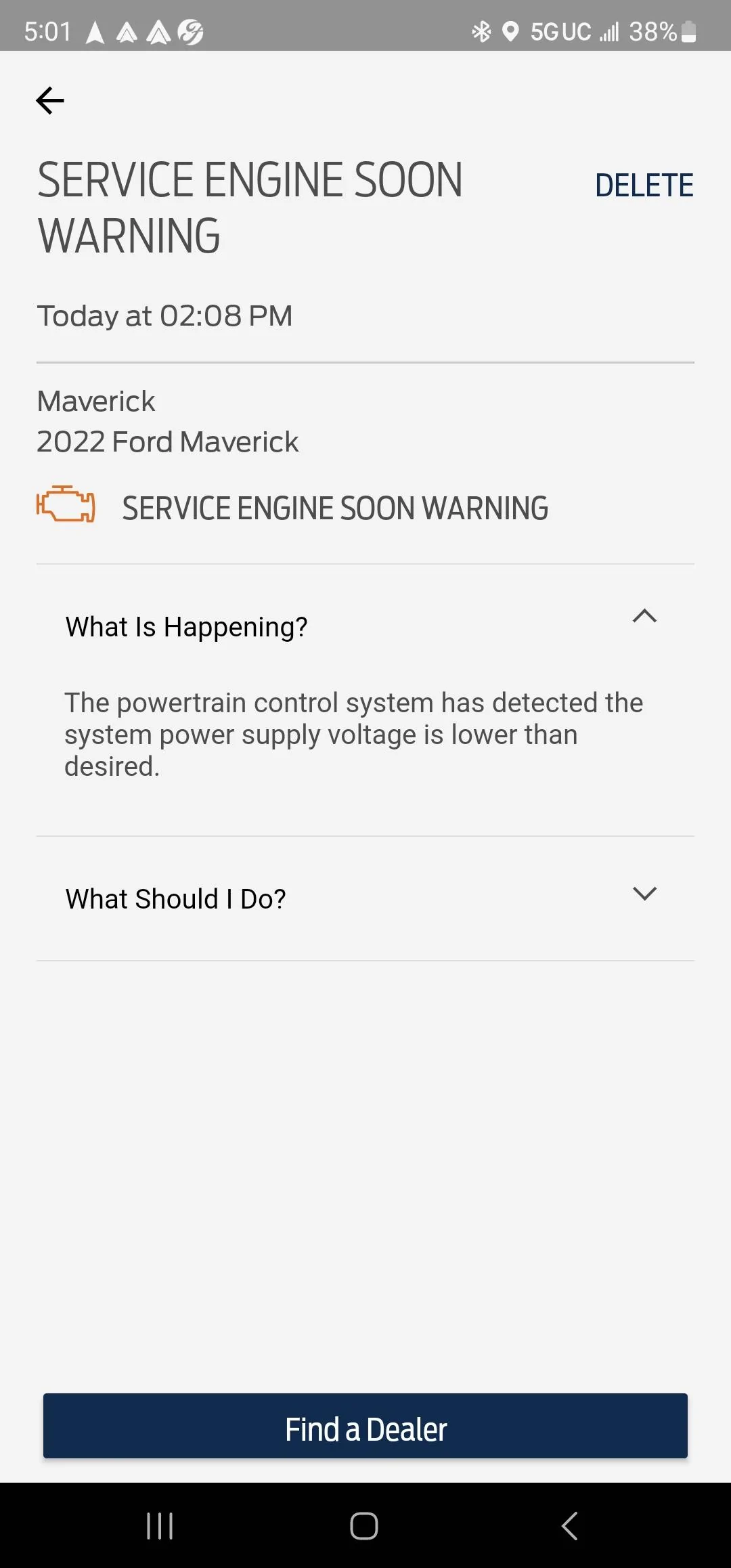 Ford Maverick PLEASE HELP- Service Engine Soon Warning Screenshot_20221104_170103_FordPass