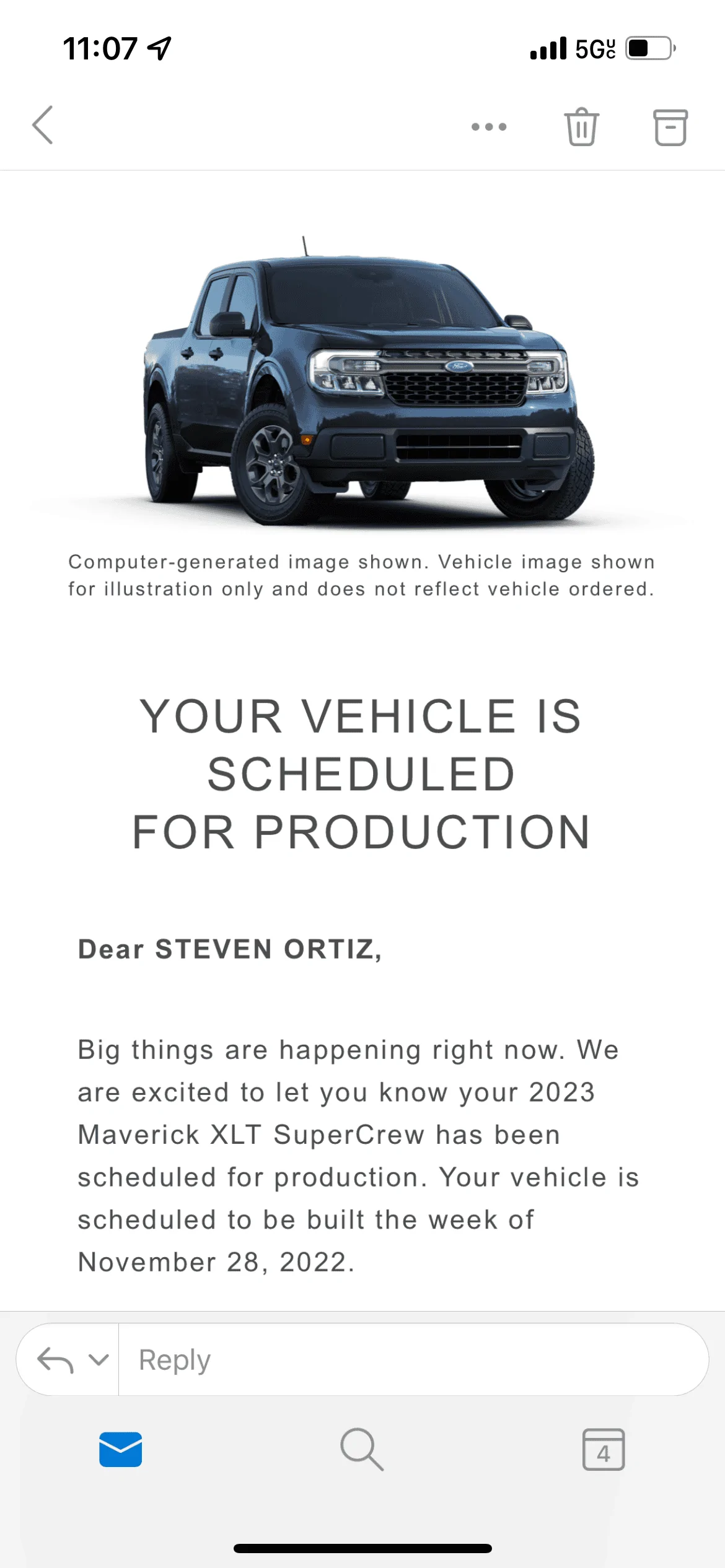 Ford Maverick Scheduled for production email (received 11/3/22) !!!!!!!!!!!!!!!!!!!!!!! EE6AFFBF-D0F6-41FA-9741-51E6AB6DBDB6