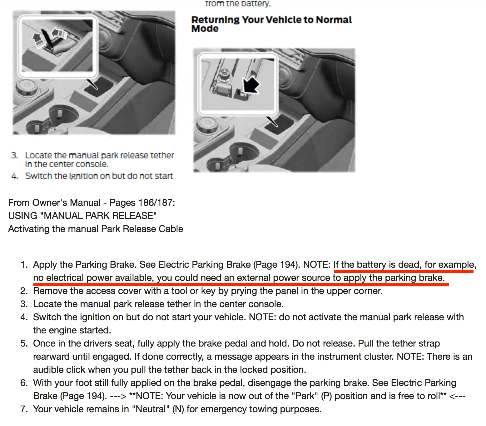 Ford Maverick How to put a Hybrid Maverick into neutral? (battery died) Screen Shot 2022-11-05 at 5.17.01 PM