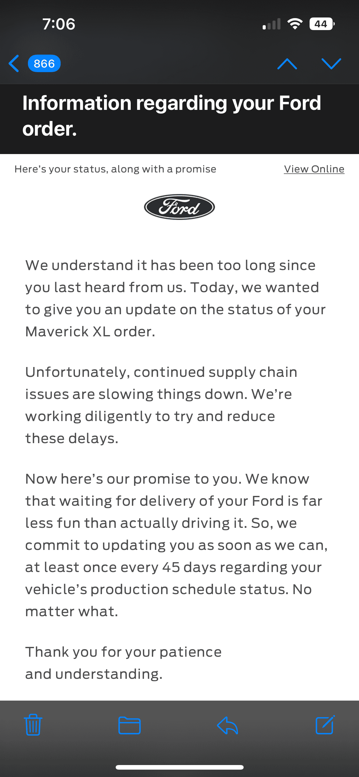 Ford Maverick An update every 45 days 44F12EB2-2FF6-47B0-BAEE-65262F272CEC