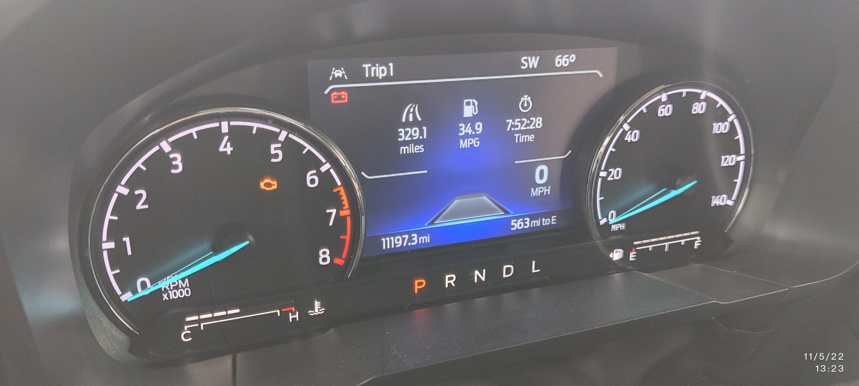Ford Maverick What is the "actual" mpg experienced IMG_20221105_132328