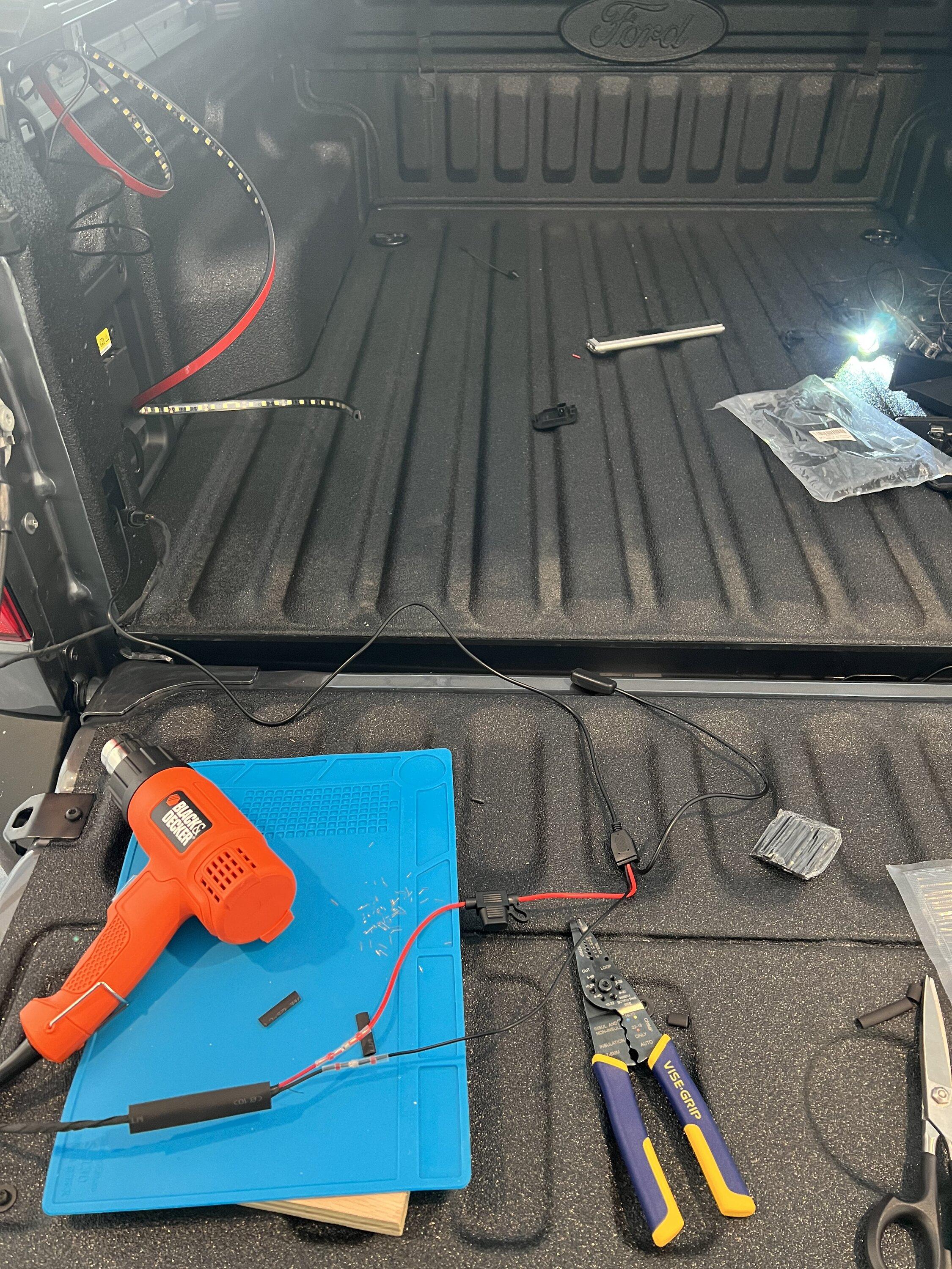 Ford Maverick New Bed LED strip lighting. Cheap and easy mod! 1668059147698