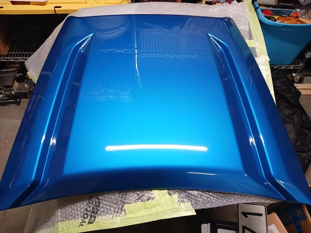Ford Maverick Velocity Blue hood scoop Mav scoop VB