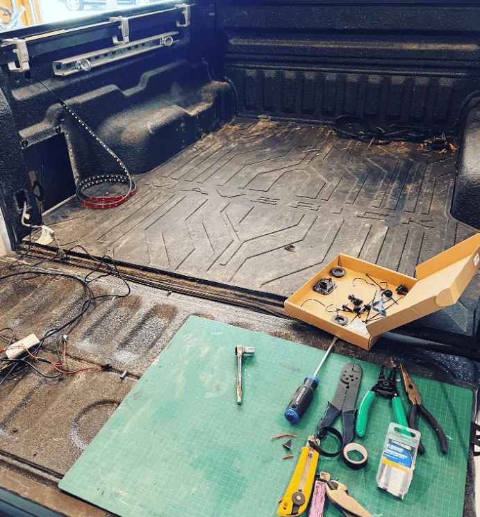Ford Maverick New Bed LED strip lighting. Cheap and easy mod! 1668114894606