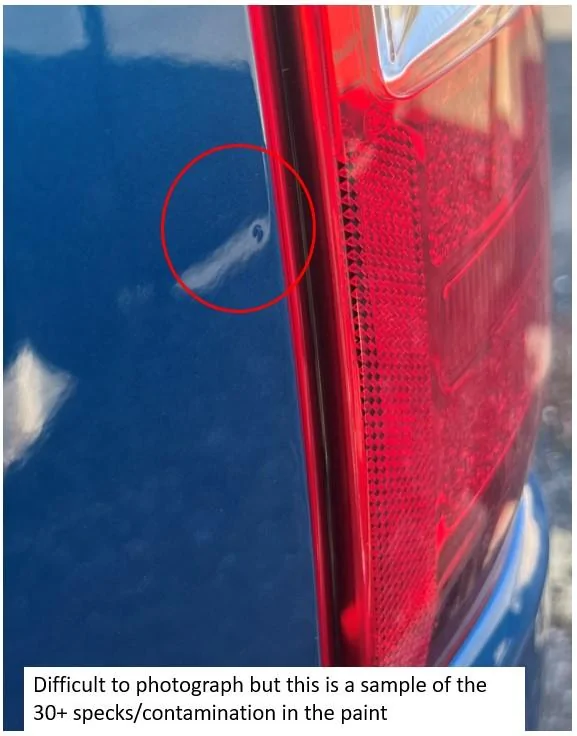 Ford Maverick Need Painter's Expert Opinion: What went wrong w Paint Application? Paint Contamination Sampl