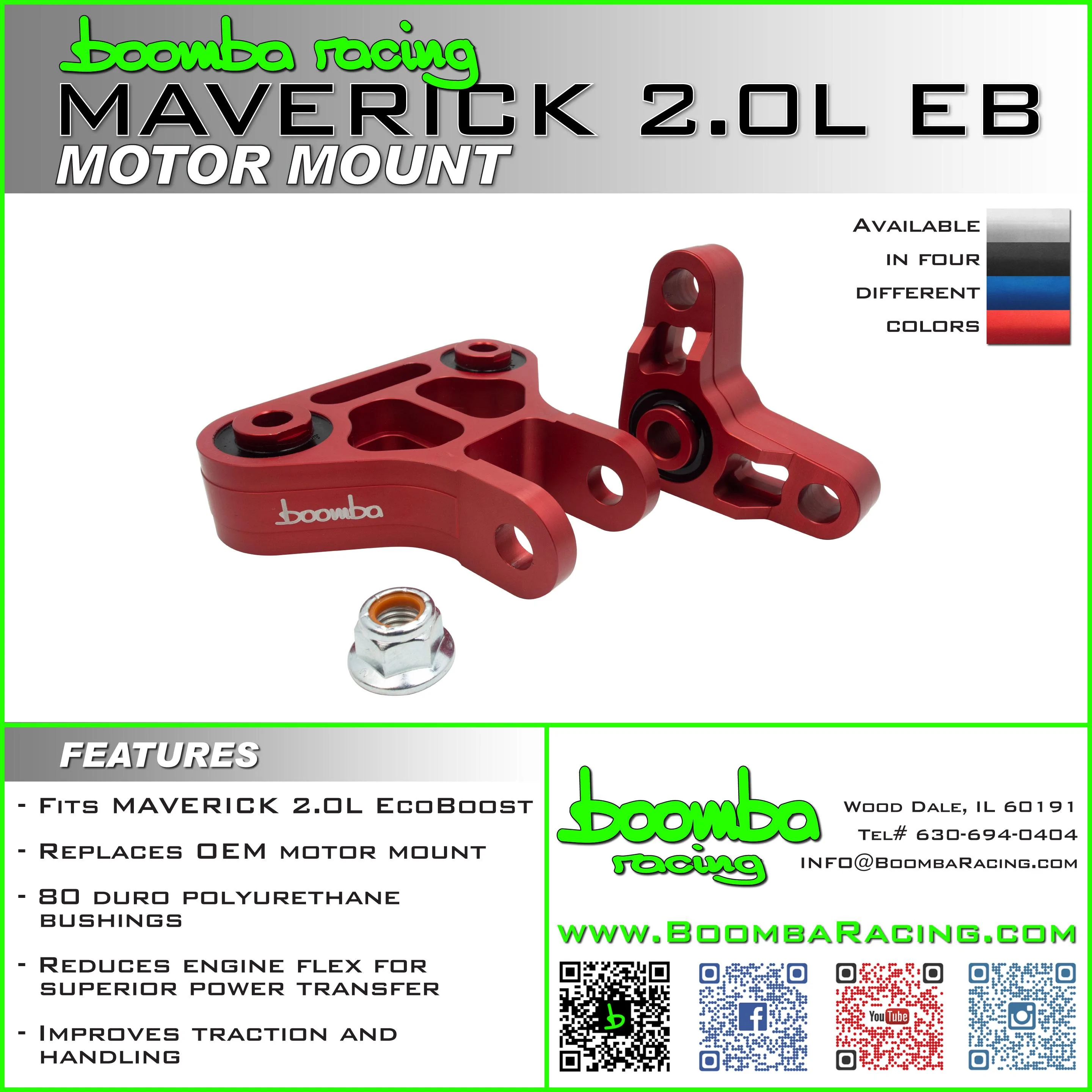 Ford Maverick Boomba Racing Maverick Motor Mount Now Available! Ford_Maverick_2.0L_Motor_Mount_Flyer