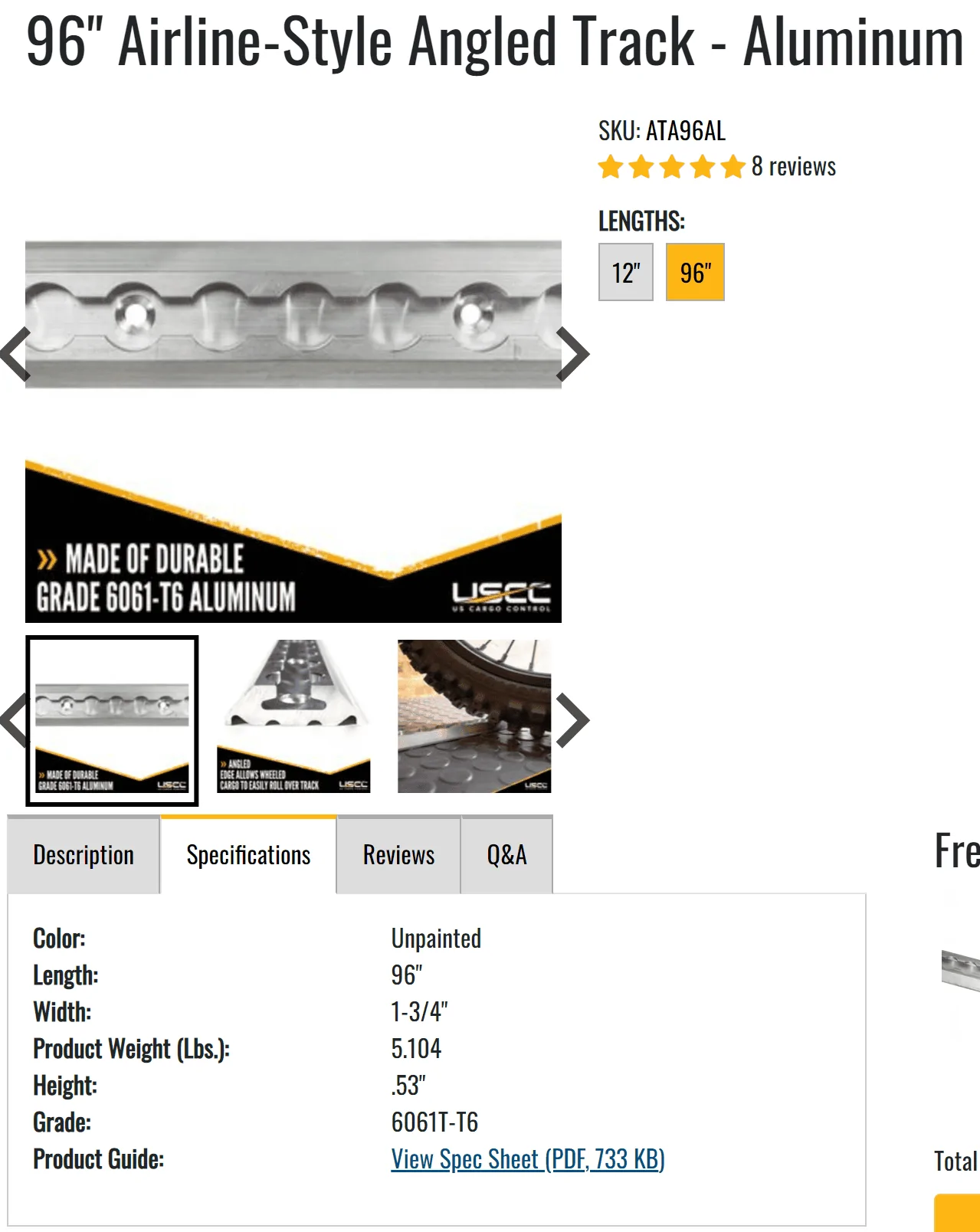 Ford Maverick Bed rail system worth it? 2022-11-12 19_19_43-Airline Track Style 96_ Angled Track - Aluminum %