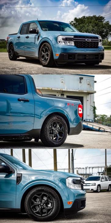 Ford Maverick Any Lowered FX4's with the Stock 17's? fx4 low silver