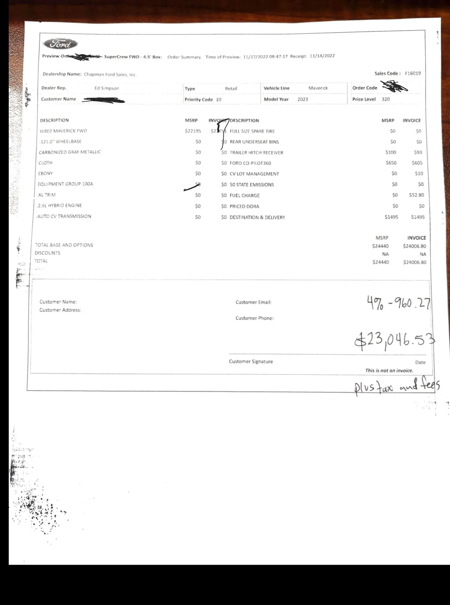 Ford Maverick 2022MY Canceled Orders Transition is Happening Today Screenshot_20221117_093526_Driv