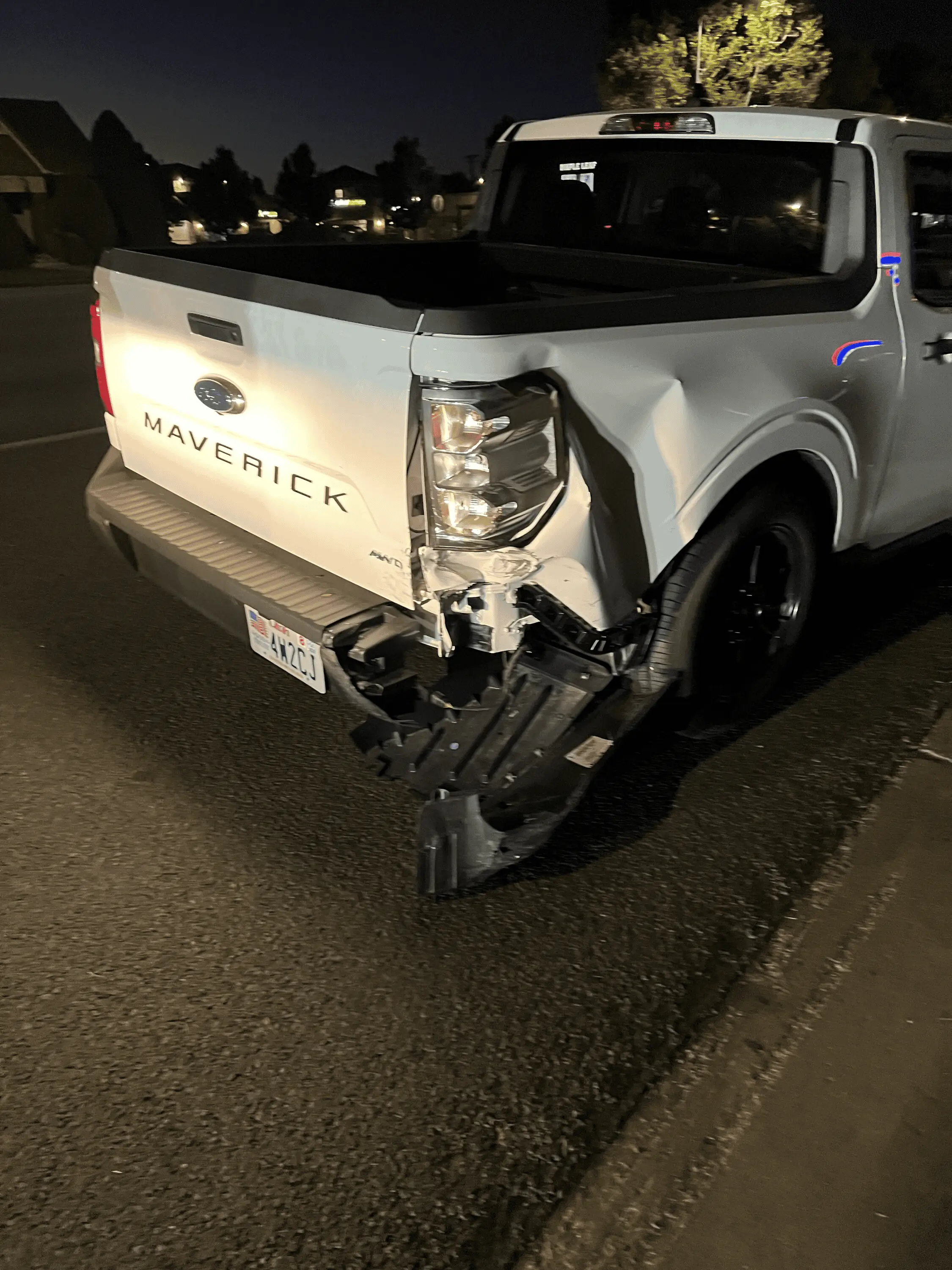 Ford Maverick Velocity Blue XL gets rear ended [video] 1668722318760