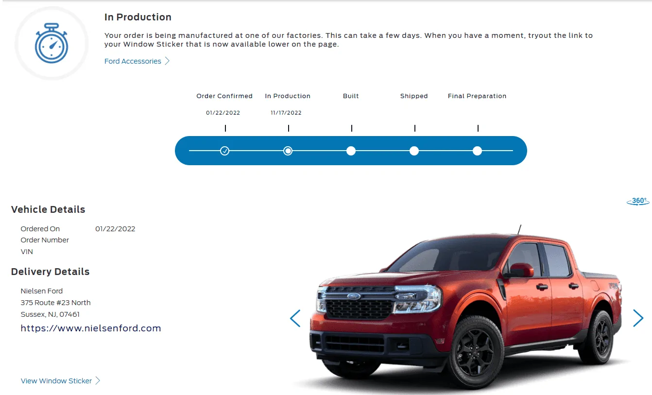 Ford Maverick ECOBOOST ONLY: Tracking Remaining MY22 Builds 1668777347901