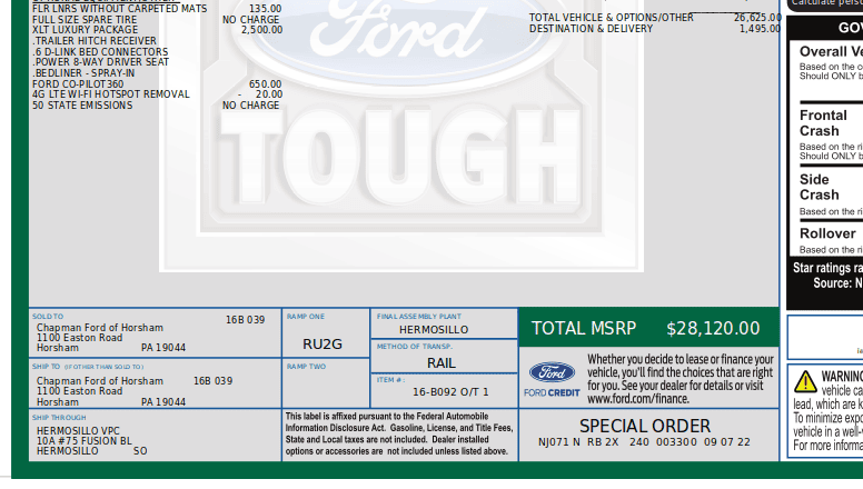 Ford Maverick Chapman/Horsham -- 2022MY orders 1668990168447