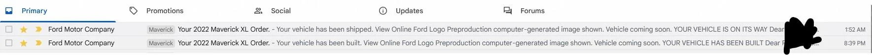 Ford Maverick ECOBOOST ONLY: Tracking Remaining MY22 Builds Screenshot 2022-11-21 071957