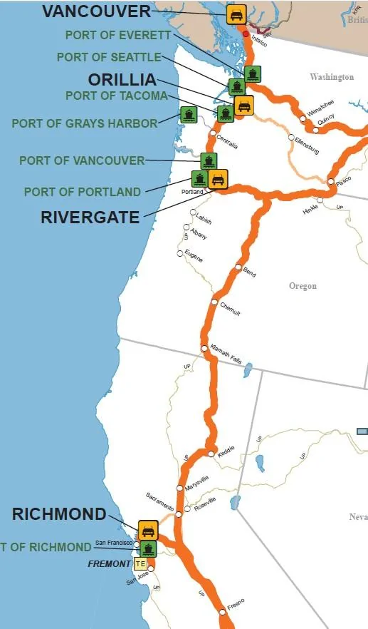 Ford Maverick Ferrocarril Mexicano - railcar number change once they hit the border? Route1