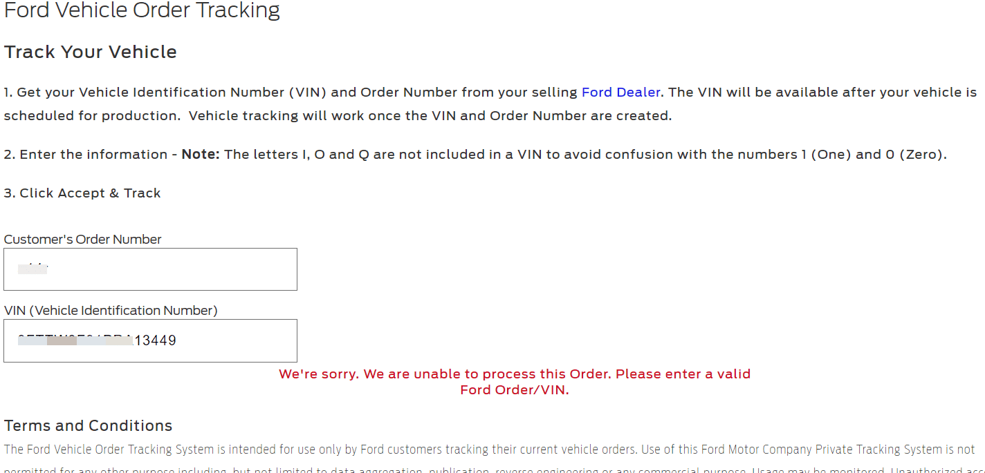 Ford Maverick Ford Canada Order Tracking Site? 1669141934110