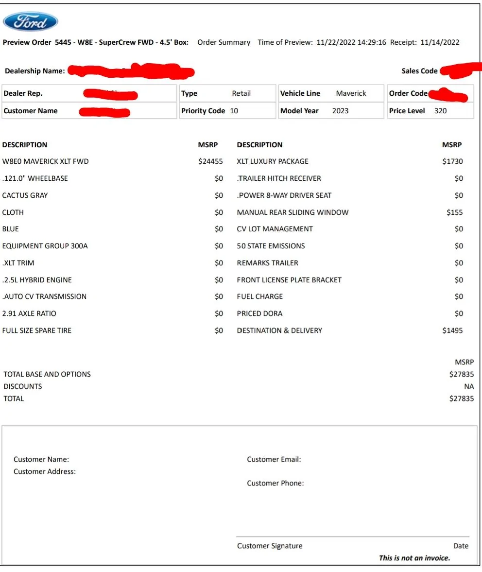 Ford Maverick 2022MY Canceled Orders Transition is Happening Today Screenshot_2022-11-22-21-59-25-68_e2d5b3f32b79de1d45acd1fad96fbb0f