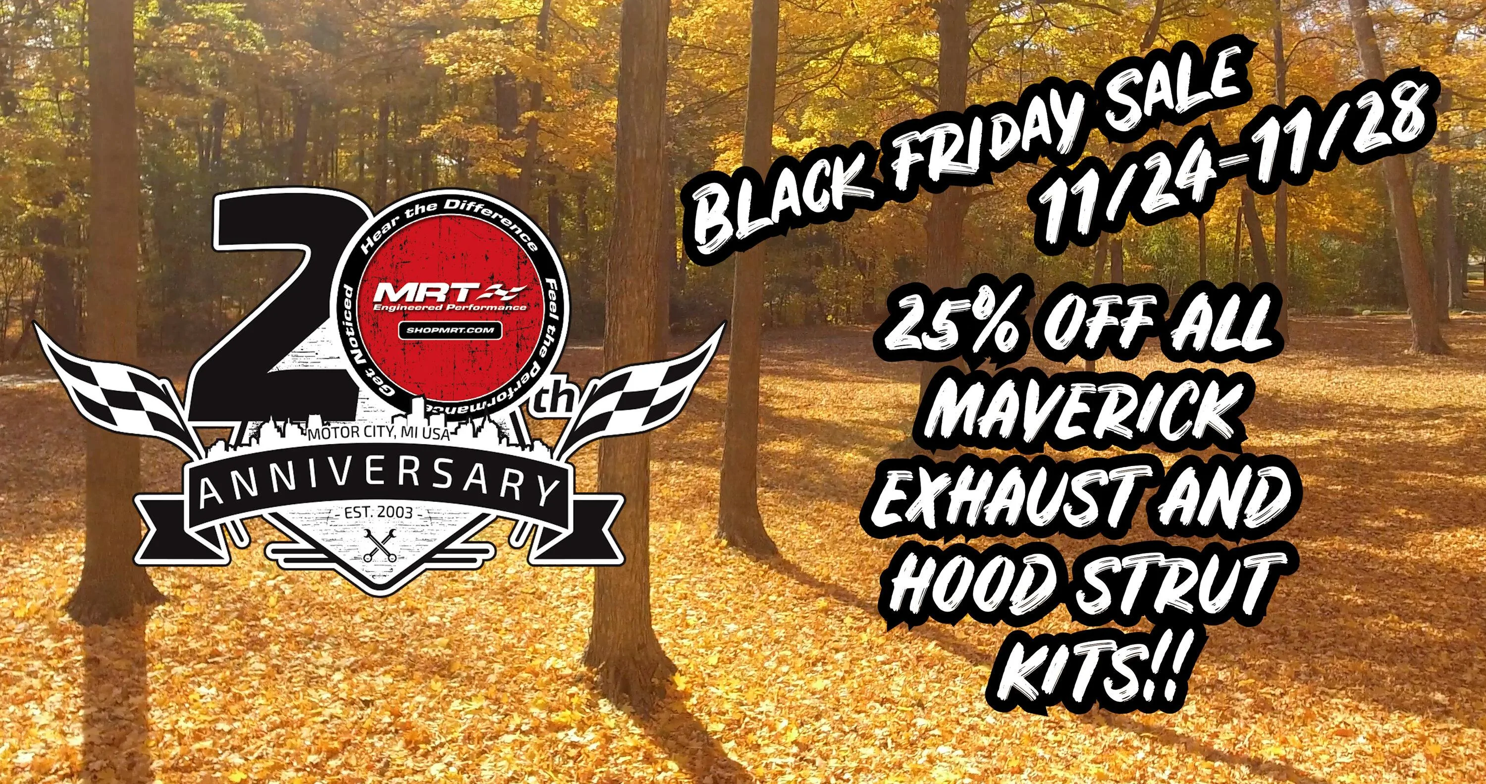 Ford Maverick EARLY ACCESS Black Friday Sale!! 25% OFF Exhaust and Hood Struts by MRT Performance Maverick Sale Header