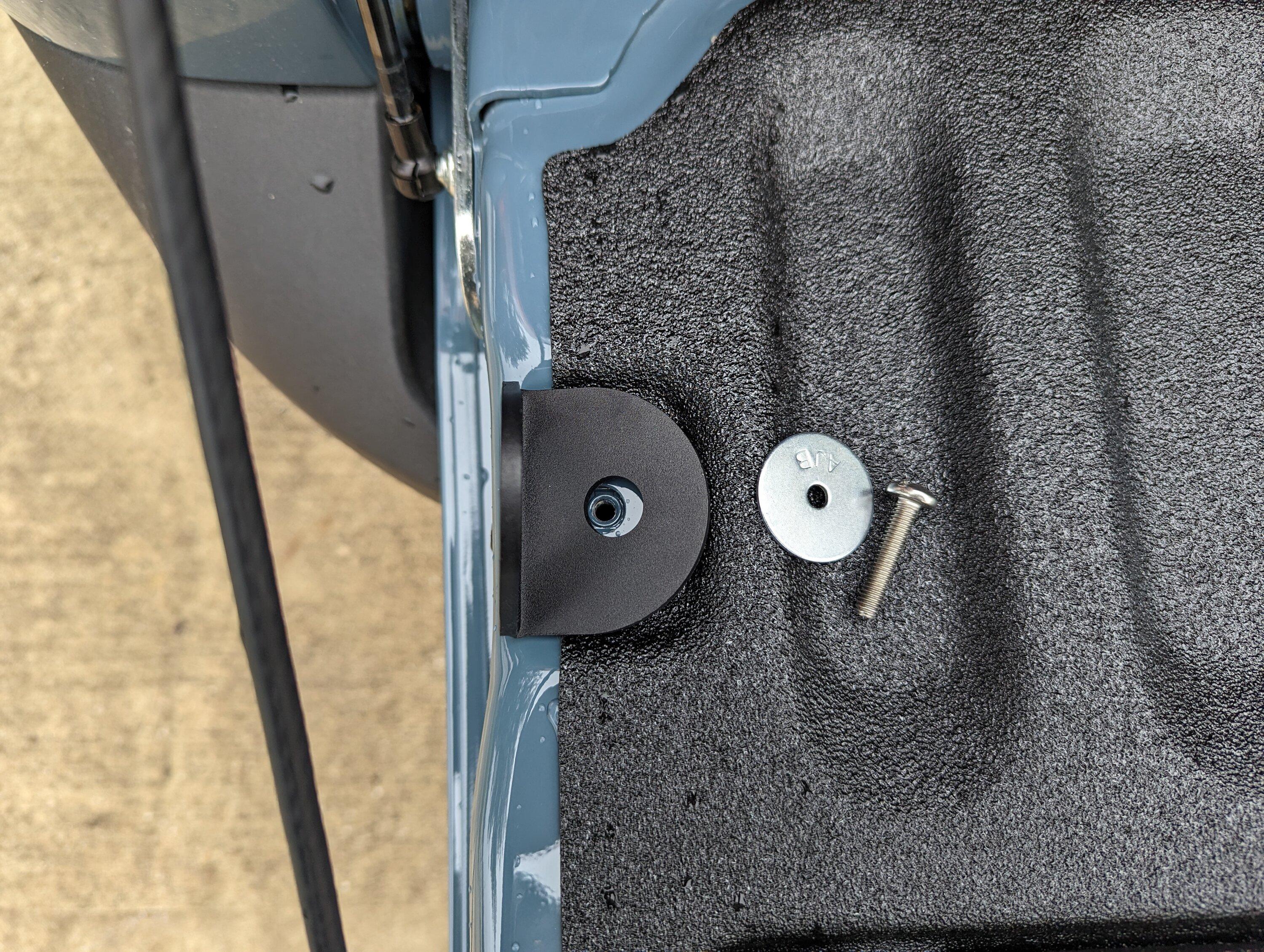 Ford Maverick Tailgate tie down anchors / hooks that work with Tailgate Assist strut -- installed pics PXL_20221125_191124875