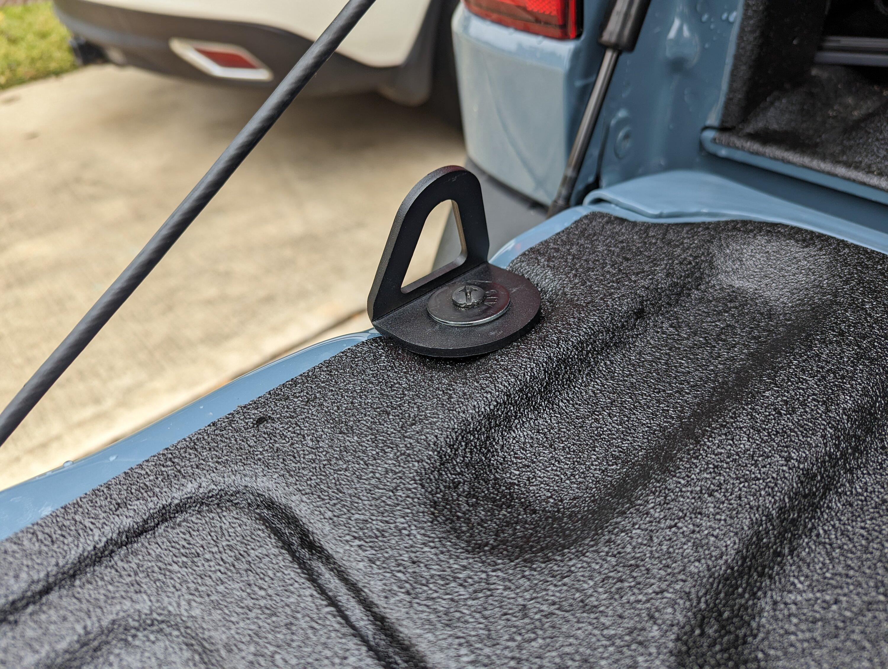 Ford Maverick Tailgate tie down anchors / hooks that work with Tailgate Assist strut -- installed pics PXL_20221125_200401590