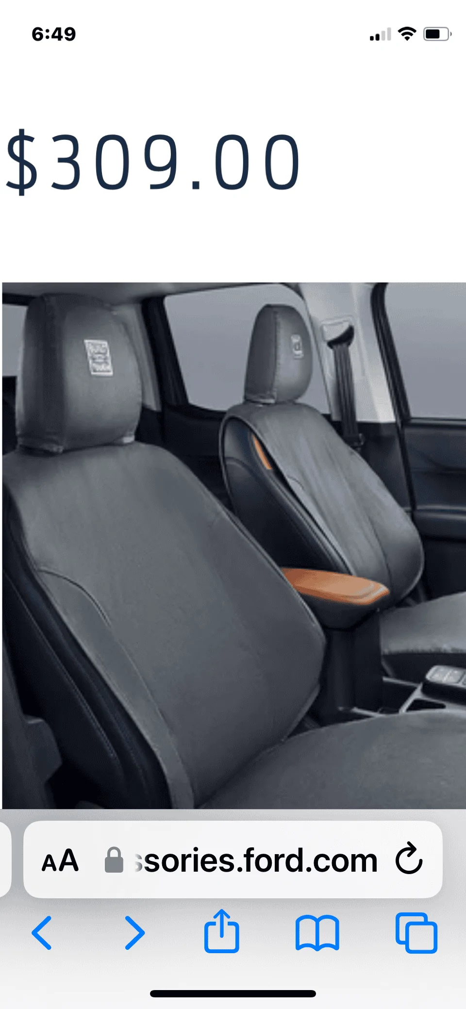 Ford Maverick Ford branded seat protectors 2634192A-D913-4AE1-A0F4-073BFD525202