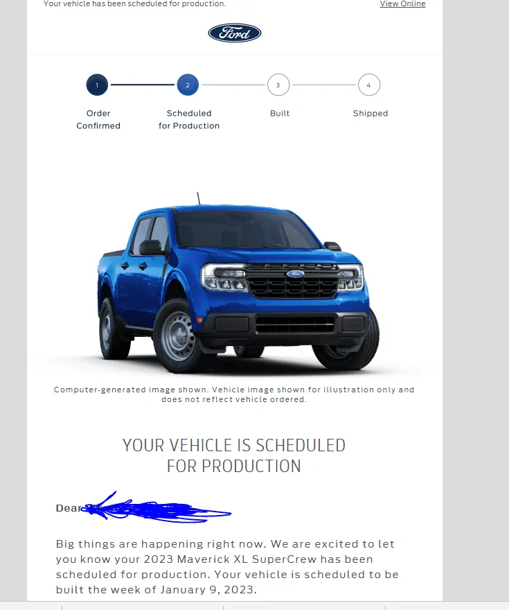 Ford Maverick 📬 12/1/22 Scheduling Email Received Group [EMAILS NOW ARRIVING!] Captur
