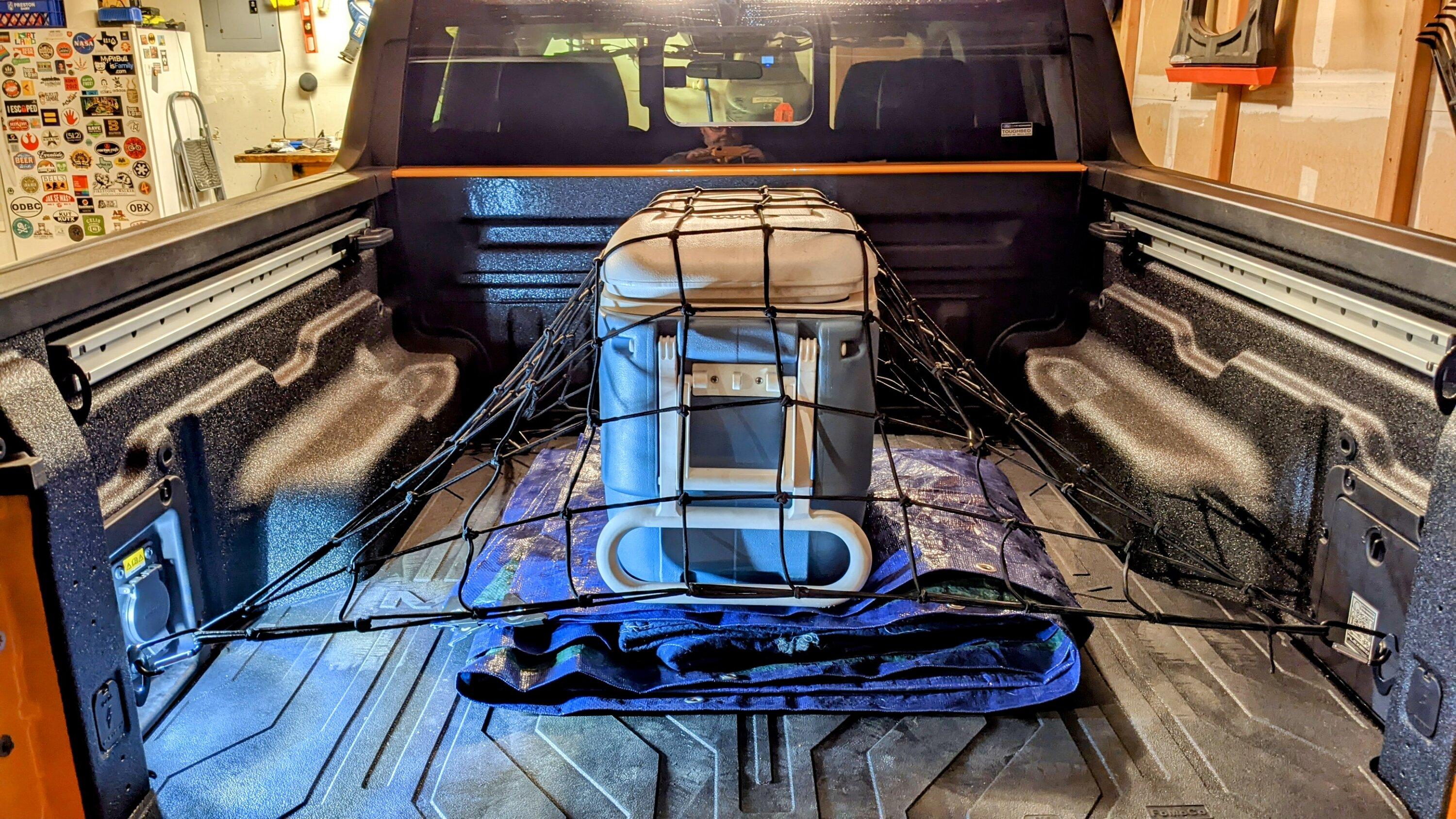 Ford Maverick Found a horizontal truck bed cargo net that works for the Maverick cargo net5