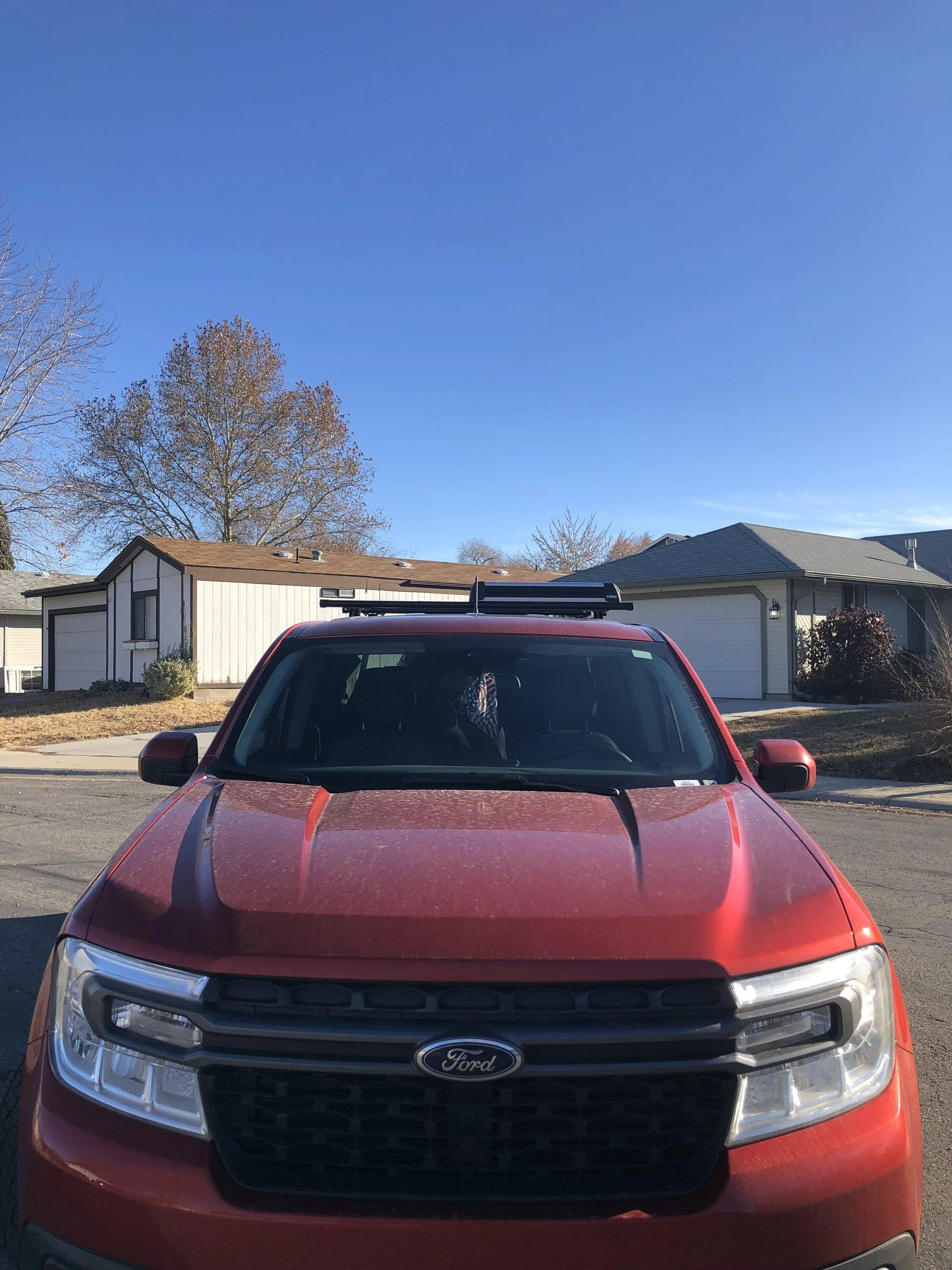 Ford Maverick Installed - Harbor Freight Universal Aluminum Truck Rack B57E007F-72E4-4A67-BE60-A896F9124748