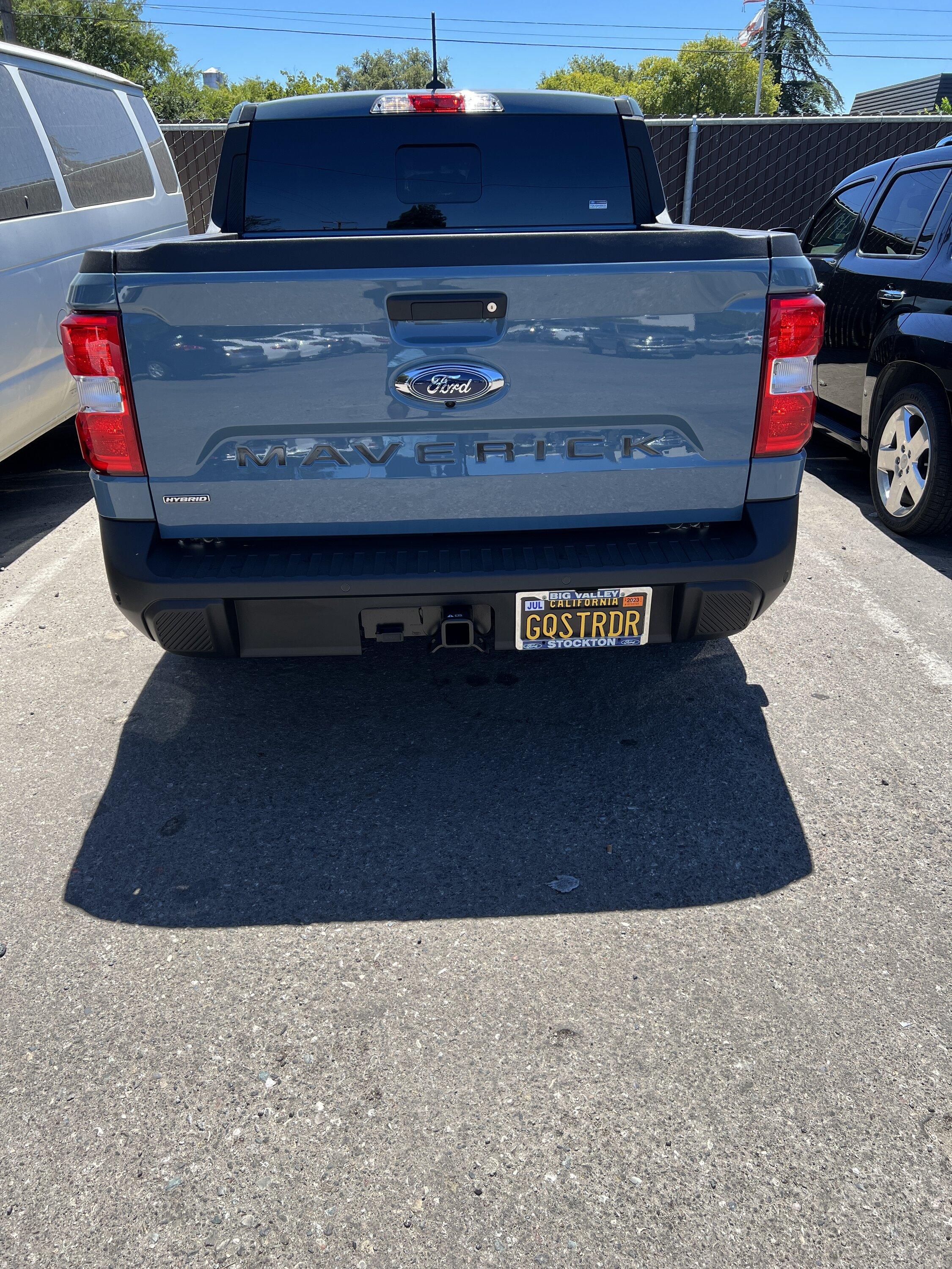 Ford Maverick Black & reflective tailgate letters installed on Area 51 Maverick F7CC691D-76BB-4D2B-BC37-270C96330D74