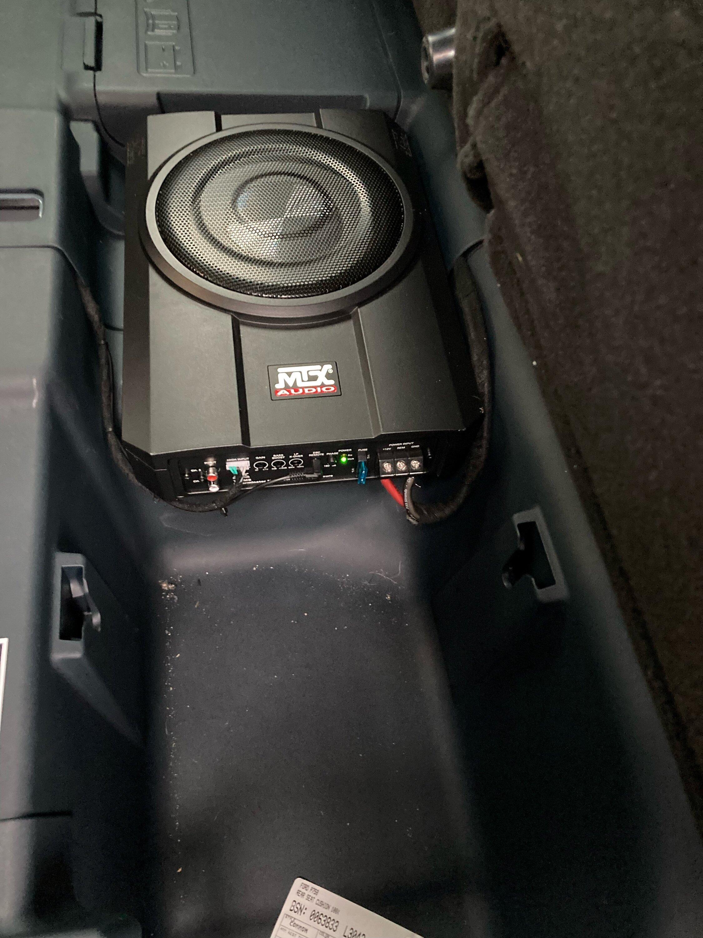 Ford Maverick Clean powered sub install PSInstall