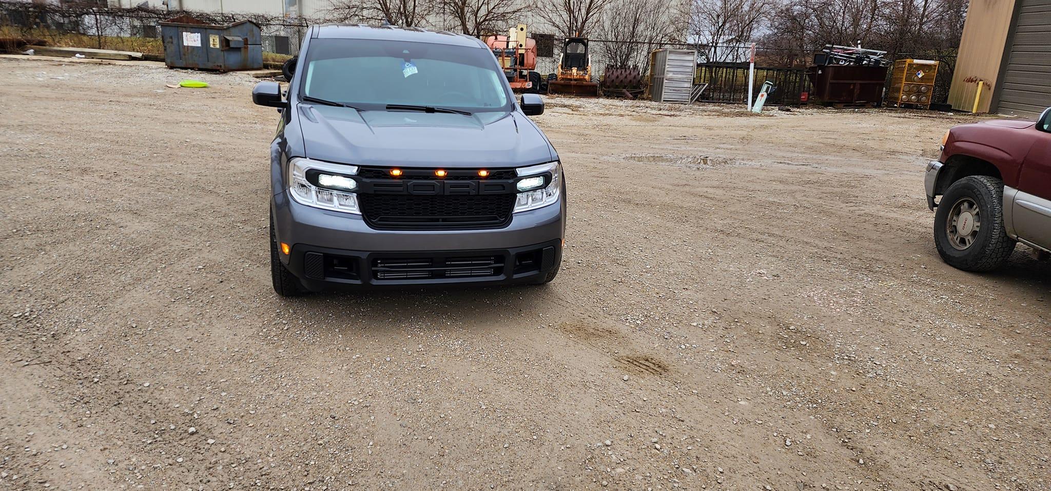Ford Maverick Raptor style grill & lights installed on Maverick XLT 318435704_10224207534469426_107781629738625803_n