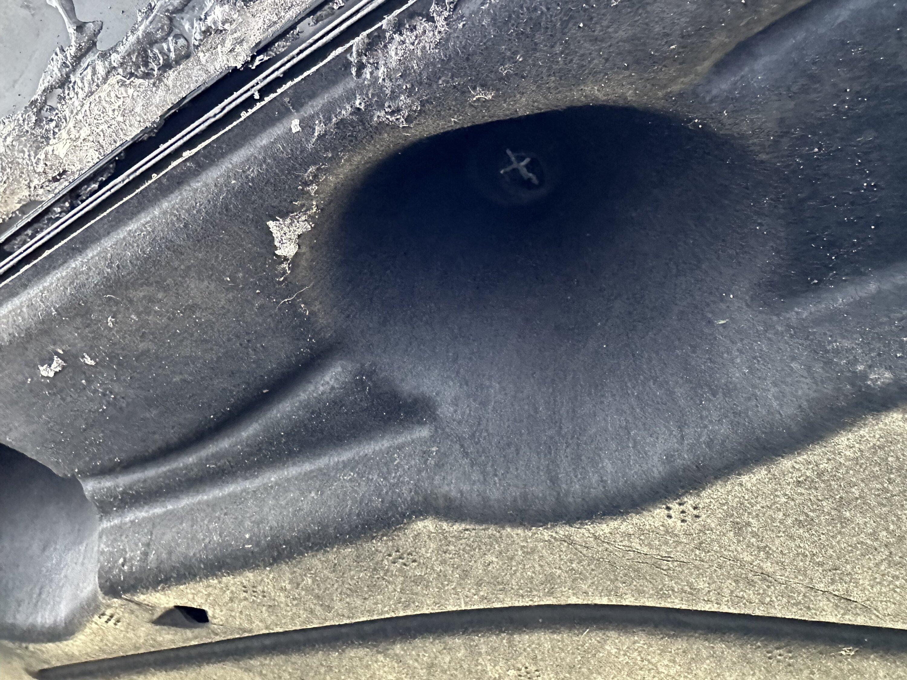 Ford Maverick Underbody plastic shield hardware fell off IMG_9609