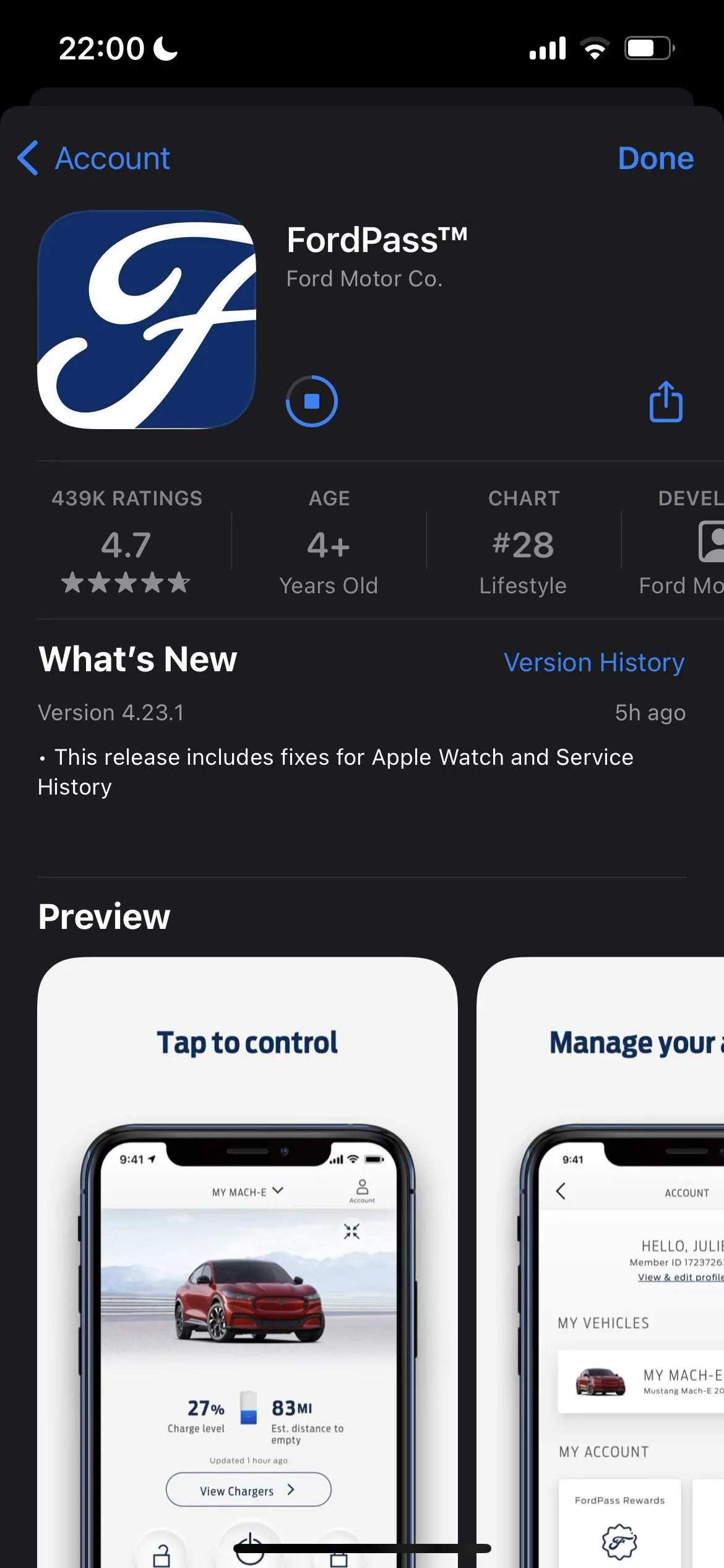 Ford Maverick FordPass Apple Watch not working 1671073315829