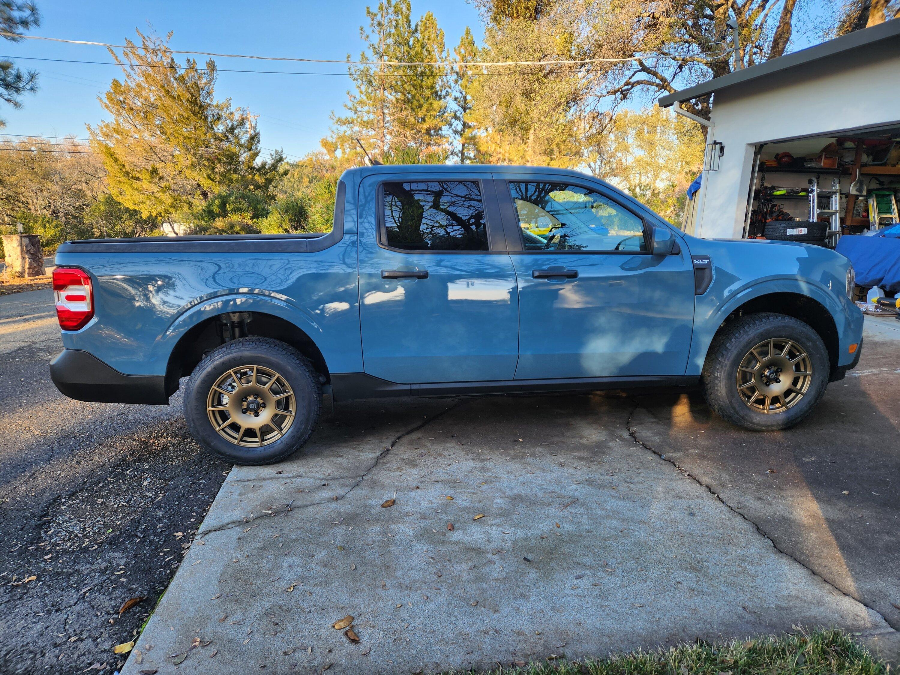 Ford Maverick Visual Comparison of Different Tires / Tire Sizes on 2022+ Maverick 20221215_151149