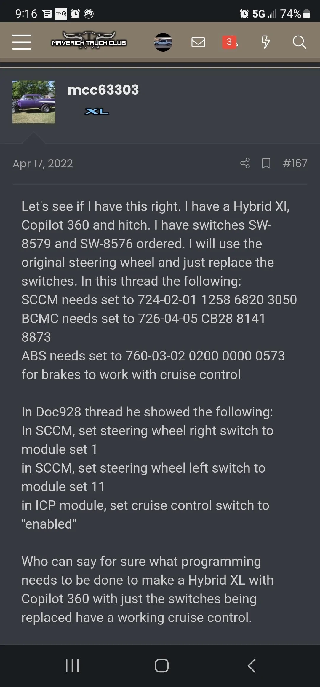Ford Maverick DIY photo tutorial: adding cruise control to 2022 Maverick XL Screenshot_20221216_211630_Chrom