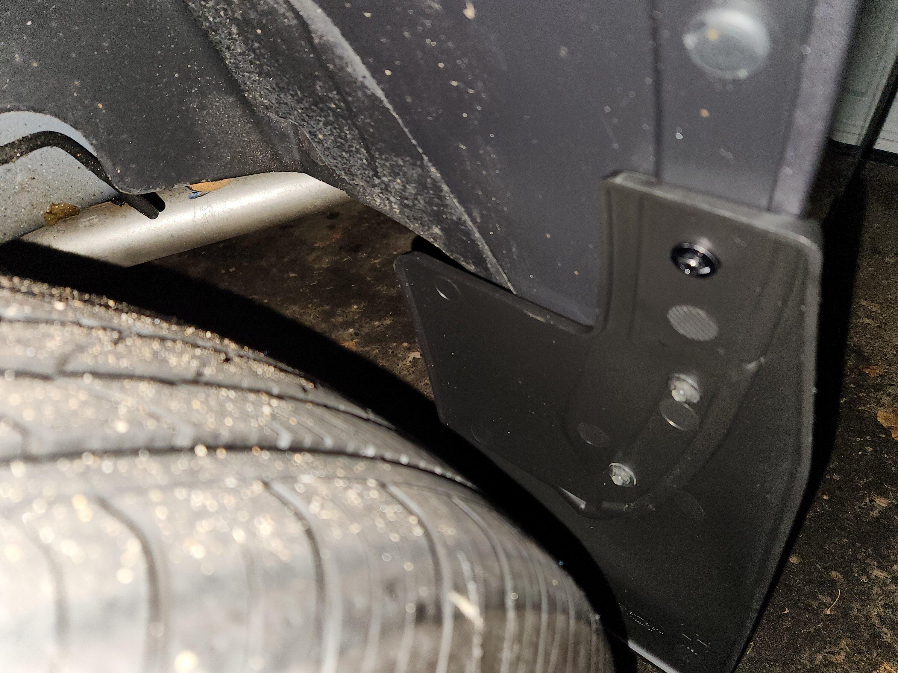Ford Maverick Weathertech Mudflaps Installed 20221217_141155