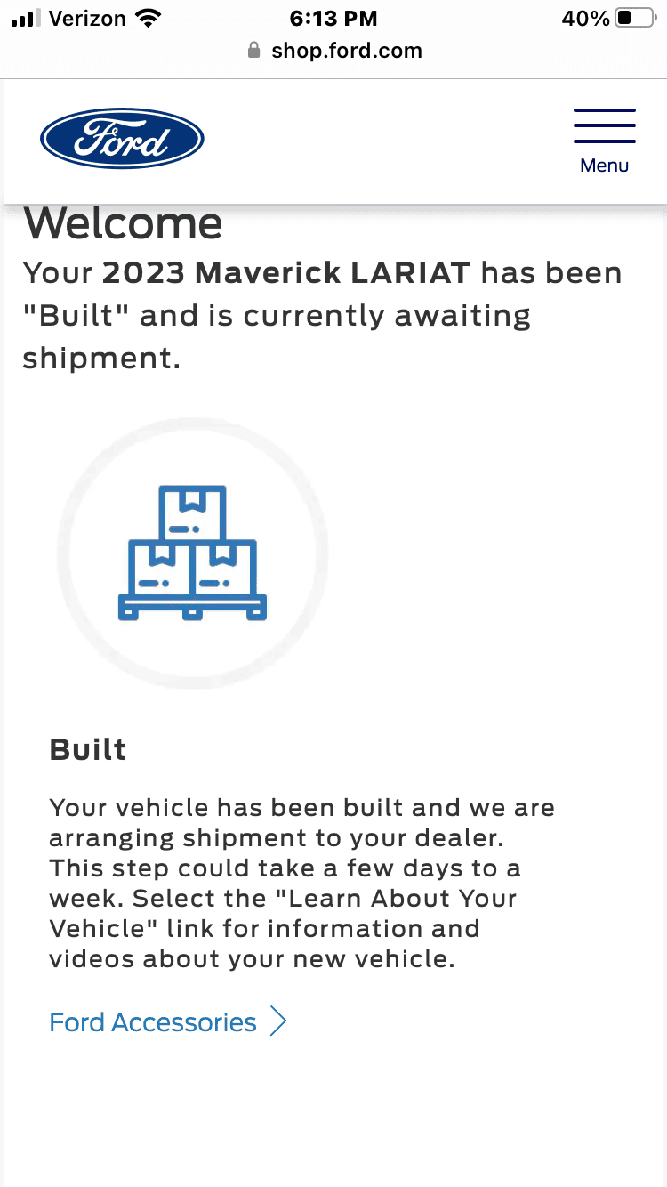 Ford Maverick Window Sticker time B0E7239E-07CE-41C1-9AA7-D3F7C1C4CBC9